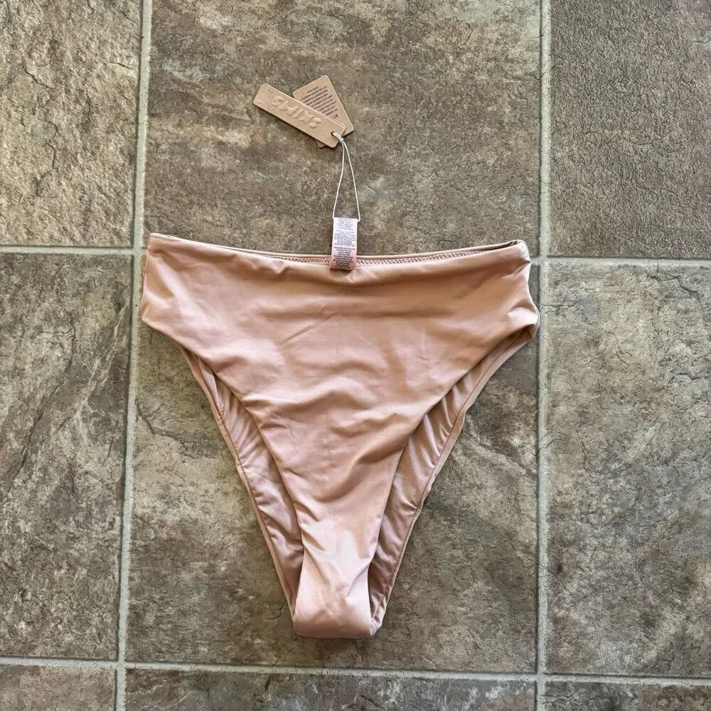 Skims Signature Swim Mid Waist Bottom Ochre Size XS